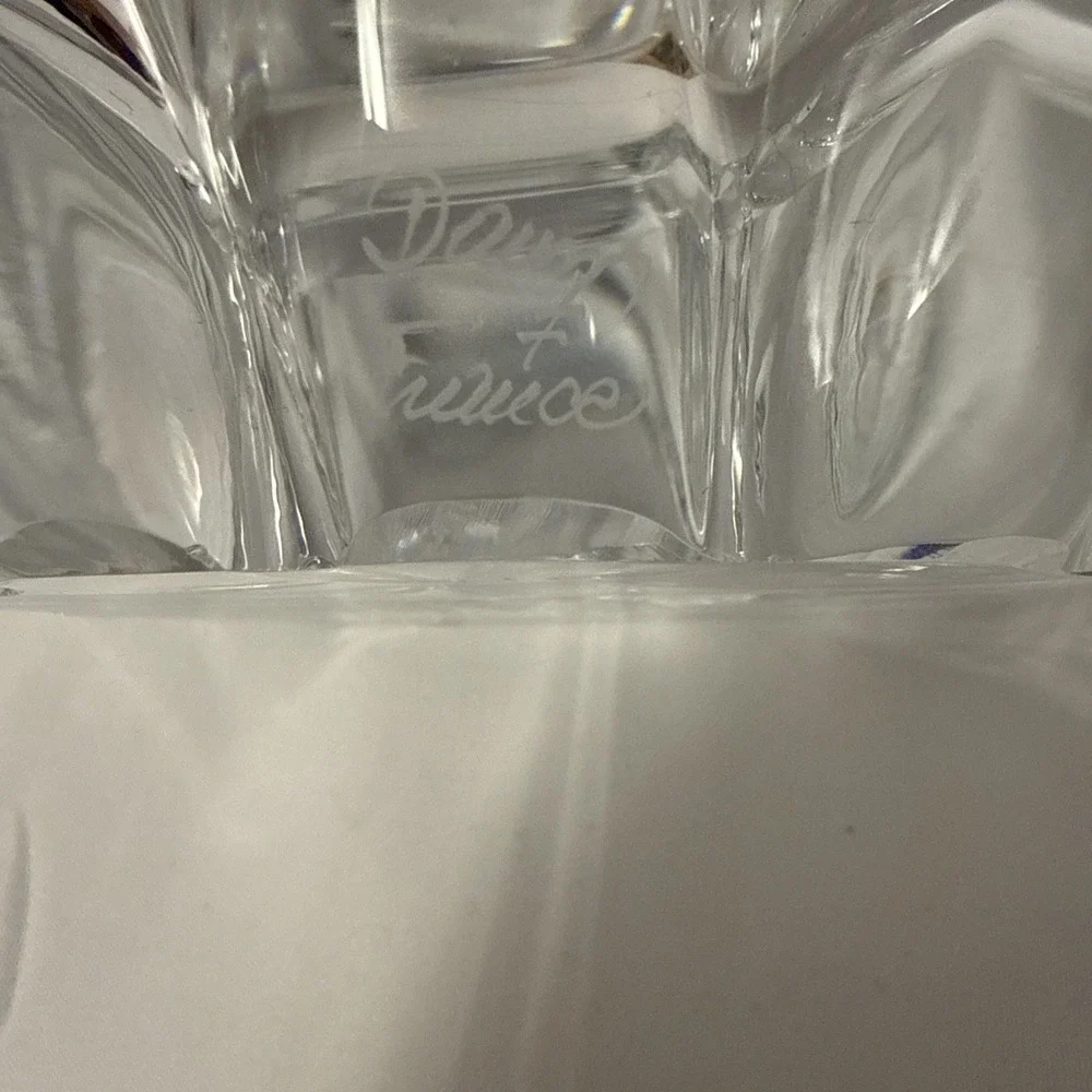 Daum France Sculptural Centerpiece Crystal Vase Signed